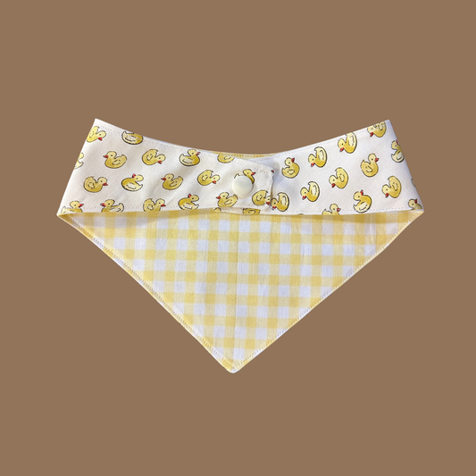 Rubber Ducky Reversible Dog Bandana